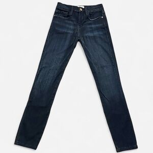 Frame Le Skinny Stretchy Dark Wash Jeans 25